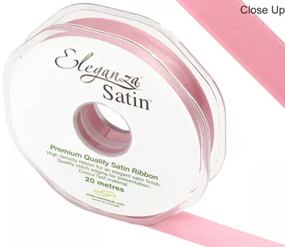 Eleganza Classic Pink 15mm x 20m Satin Ribbon