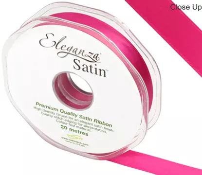 Eleganza Fuchsia 15mm x 20m Satin Ribbon