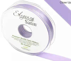 Eleganza Lavender 15mm x 20m Satin Ribbon