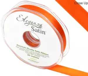 Eleganza Orange 15mm x 20m Satin Ribbon