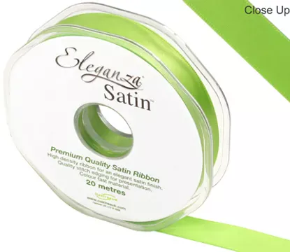 Eleganza Satin Pistachio 15mm x 20m Satin Ribbon