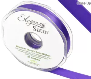 Eleganza Purple 15mm x 20m Satin Ribbon