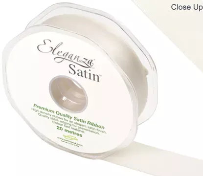 Eleganza Ivory 25mm x 20m Satin Ribbon