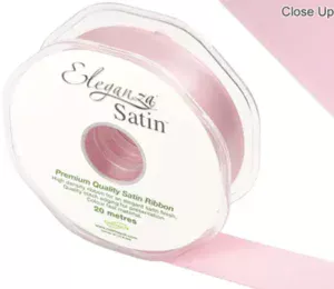 Eleganza Lt Pink 25mm x 20m Satin Ribbon