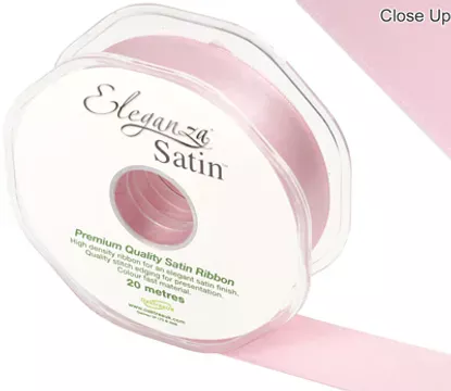 Eleganza Lt Pink 25mm x 20m Satin Ribbon