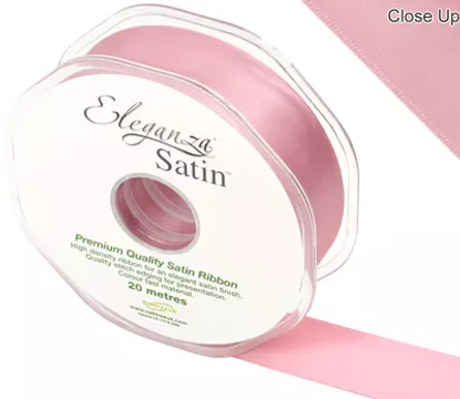 Eleganza Classic Pink 25mm x 20m Satin Ribbon
