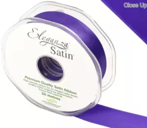Eleganza Purple 25mm x 20m Satin Ribbon