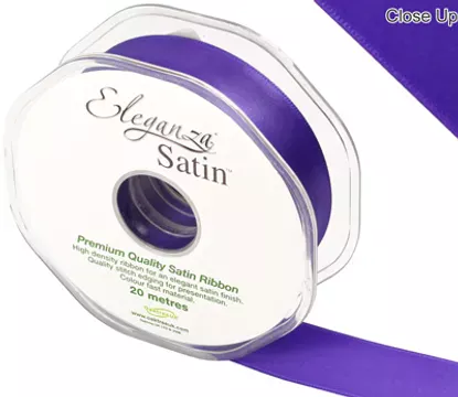 Eleganza Purple 25mm x 20m Satin Ribbon
