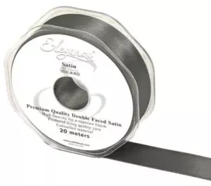 Eleganza Graphite 25mm x 20m Satin Ribbon