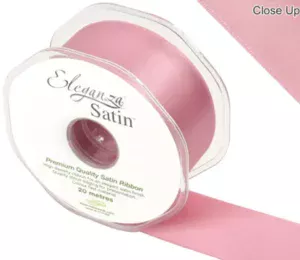 Eleganza Classic Pink 38mm x 20m Satin Ribbon