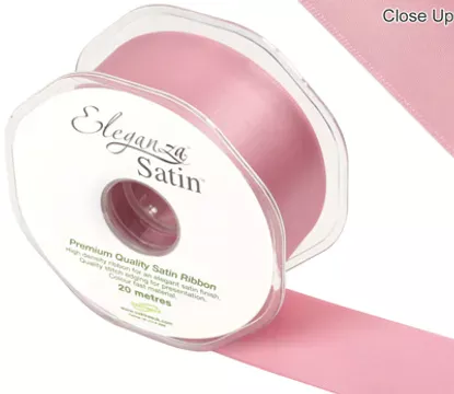 Eleganza Classic Pink 38mm x 20m Satin Ribbon