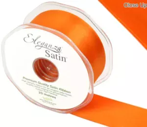 Eleganza Orange 38mm x 20m Satin Ribbon