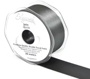 Eleganza Graphite 38mm x 20m Satin Ribbon