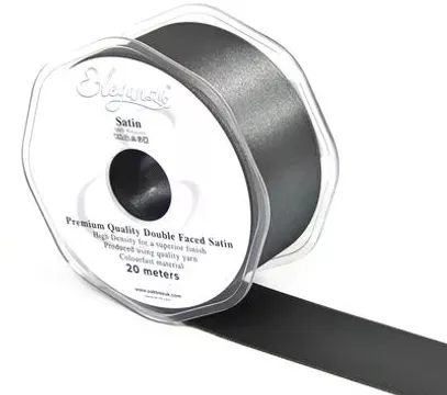 Eleganza Graphite 38mm x 20m Satin Ribbon