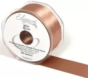 Eleganza Deep Rose Gold 38mm x 20m Satin Ribbon