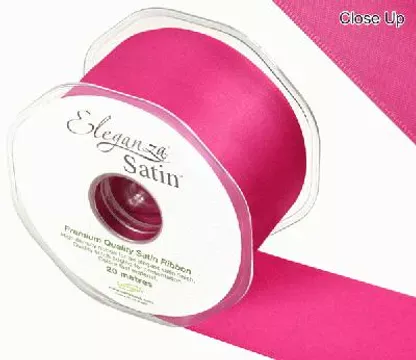 Eleganza Fuchsia 50mm x 20m Satin Ribbon