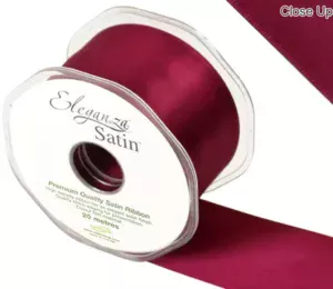 Eleganza Burgundy 50mm x 20m Satin Ribbon