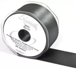 Eleganza Graphite 50mm x 20m Satin Ribbon