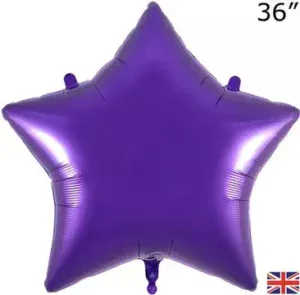 Oaktree 36 inch Purple Star Foil Balloon