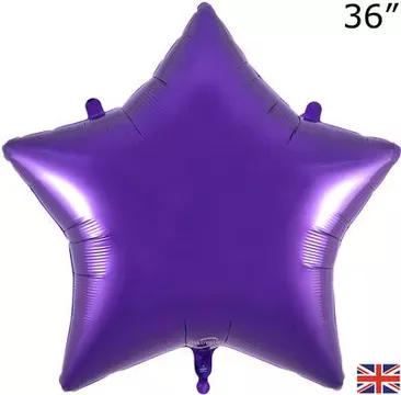 Oaktree 36 inch Purple Star Foil Balloon