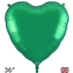 Oaktree 36 inch Green Heart Foil Balloon