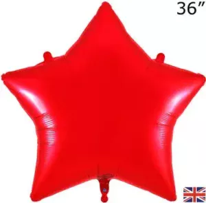 Oaktree 36 inch Red Star Foil Balloon