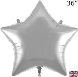 Oaktree 36 inch Silver Star Foil Balloon