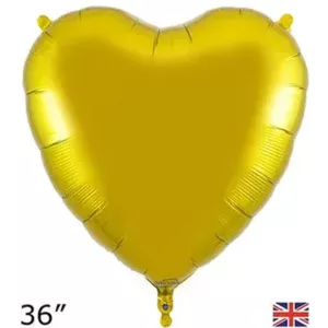 Oaktree 36 inch Gold Heart Foil Balloon