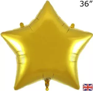 Oaktree 36 inch Gold Star Foil Balloon