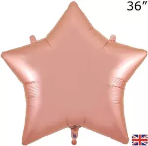 Oaktree 36 inch Rose Gold Star Foil Balloon