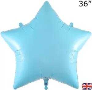 Oaktree 36 inch Matte Blue Star Foil Balloon
