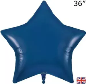 Oaktree 36 inch Navy Blue Star Foil Balloon