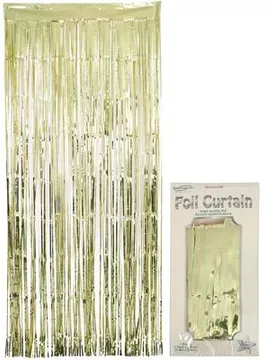 Oaktree 0.9m x 2.40m Metallic Gold Foil Curtain