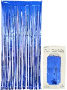 Oaktree 0.9m x 2.40m Metallic Blue Foil Curtain