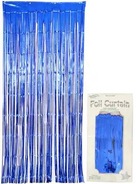 Oaktree 0.9m x 2.40m Metallic Blue Foil Curtain