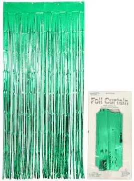 Oaktree 0.9m x 2.40m Metallic Green Foil Curtain