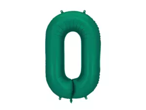Party Deco 34 inch Bottle Green Number 0 Foil Balloon