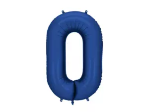 Party Deco 34 inch Navy Number 0 Foil Balloon