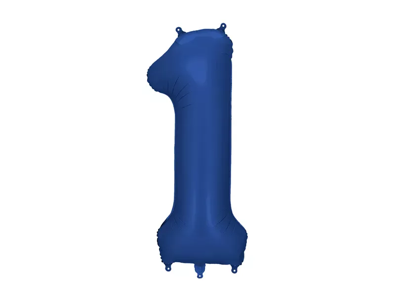 Party Deco 34 inch Navy Number 1 Foil Balloon