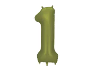 Party Deco 34 inch Olive Number 1 Foil Balloon
