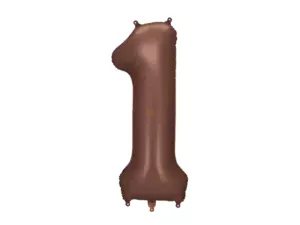 Party Deco 34 inch Mocha Number 1 Foil Balloon