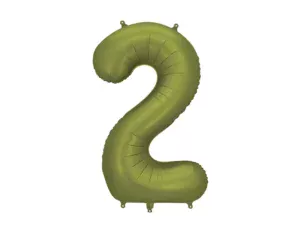 Party Deco 34 inch Olive Number 2 Foil Balloon