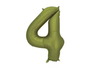 Party Deco 34 inch Olive Number 4 Foil Balloon