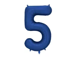 Party Deco 34 inch Navy Number 5 Foil Balloon