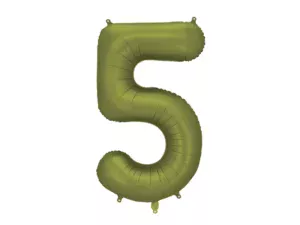 Party Deco 34 inch Olive Number 5 Foil Balloon