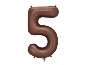 Party Deco 34 inch Mocha Number 5 Foil Balloon