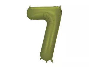 Party Deco 34 inch Olive Number 7 Foil Balloon