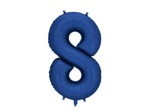 Party Deco 34 inch Navy Number 8 Foil Balloon