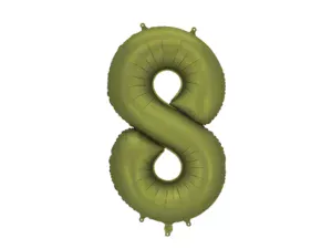 Party Deco 34 inch Olive Number 8 Foil Balloon