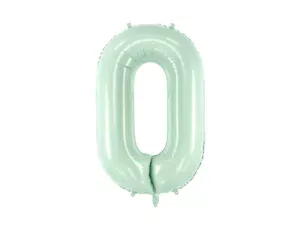 Party Deco 28 inch Green Number 0 Foil Balloon